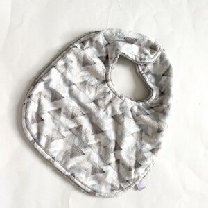 NEW Luxury Baby Bib Minky Gray